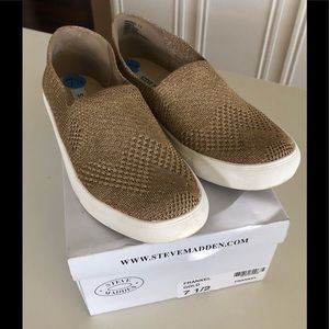 Steve Madden Gold Slip-Ons